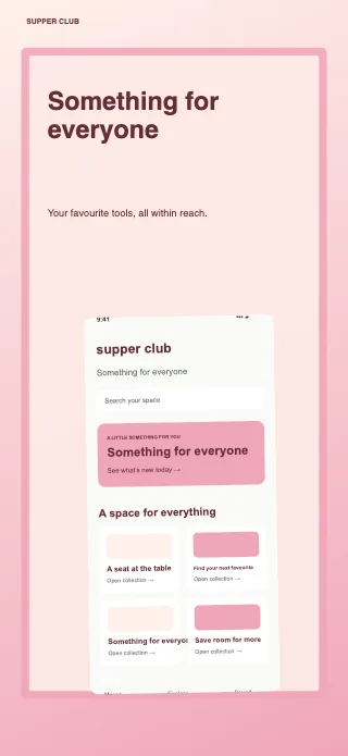 Supper Club screenshot design: Studio border